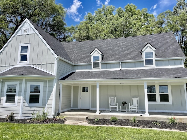 view of front of property with a porch