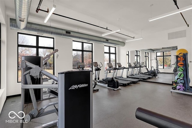 view of workout area