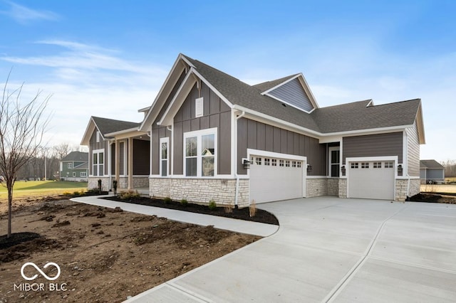 craftsman-style home featuring a garage