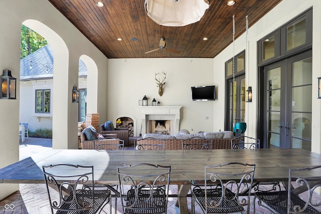 view of patio with french doors