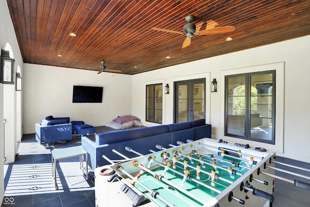 view of patio / terrace with ceiling fan