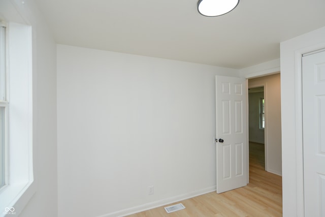 empty room featuring light hardwood / wood-style floors