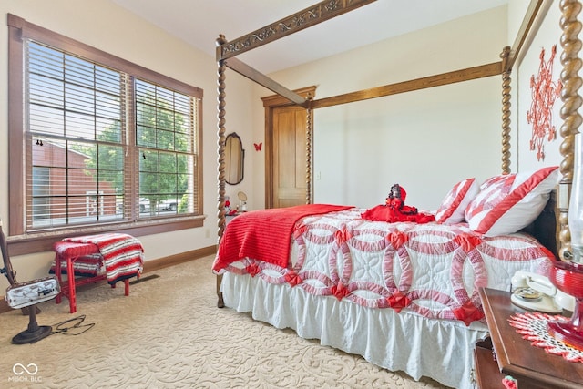 view of carpeted bedroom