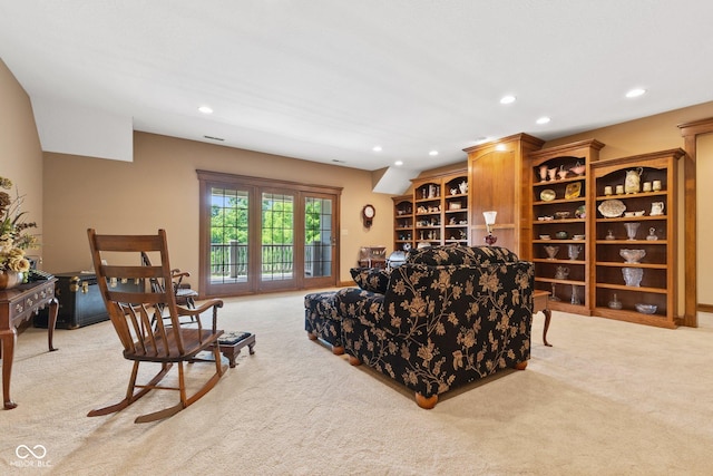 view of carpeted living room