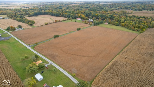 drone / aerial view with a rural view