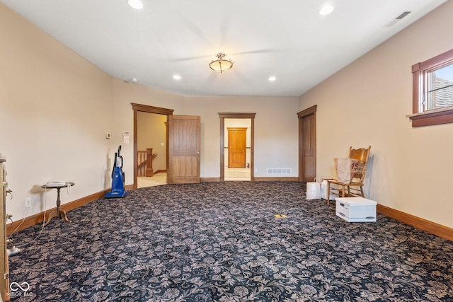 interior space featuring carpet flooring