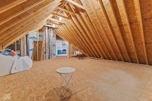 view of attic