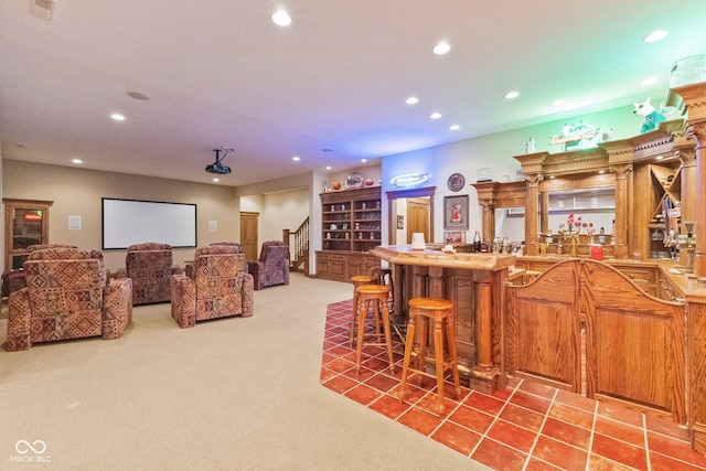 bar with carpet floors