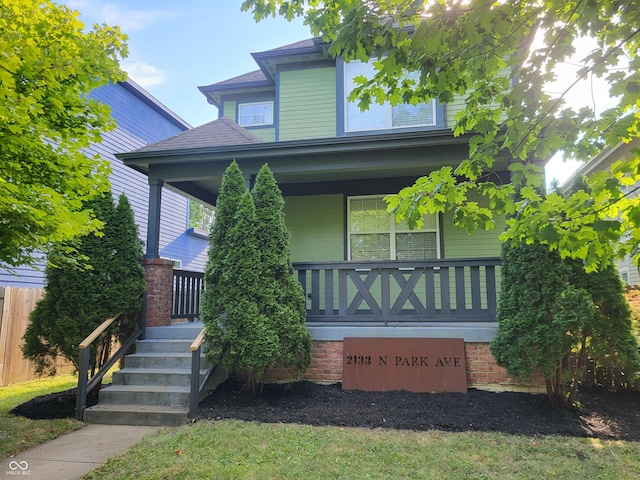 view of front of house with covered porch