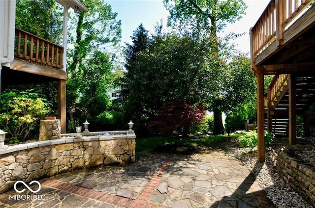 view of patio with a deck