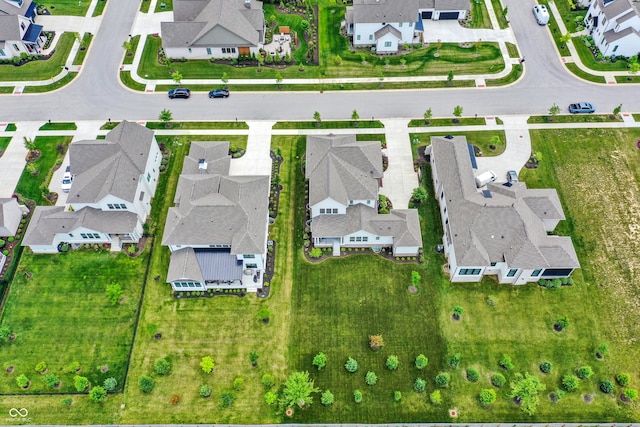 drone / aerial view with a residential view