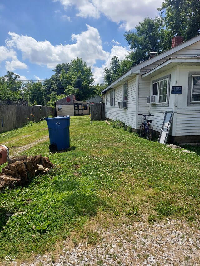 view of yard with cooling unit