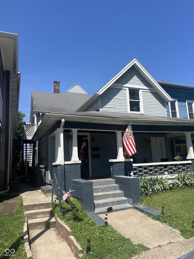 view of front facade with a porch