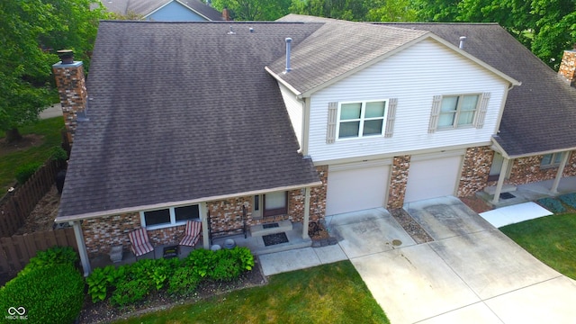 view of front of home featuring a garage