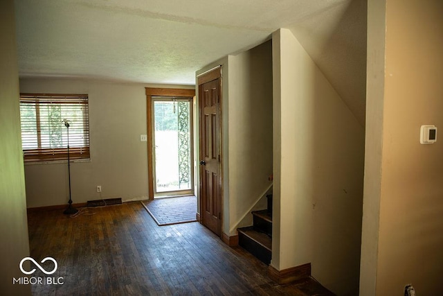 10050 E State Road 250, Crothersville, IN 47229 - foyer entrance with dark hardwood / wood-style flooring and a healthy amount of sunlight