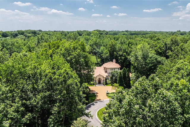 841 Alverna Dr, Indianapolis, IN 46260 - aerial view of property and surrounding area featuring a heavily wooded area