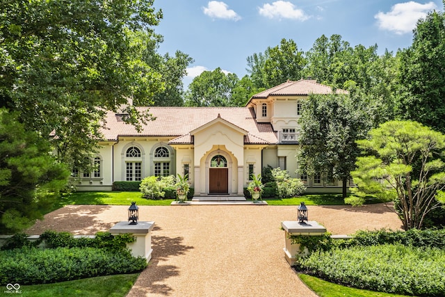 841 Alverna Dr, Indianapolis, IN 46260 - mediterranean / spanish house featuring stucco siding and a tile roof