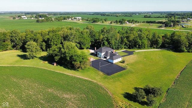 bird's eye view featuring a rural view