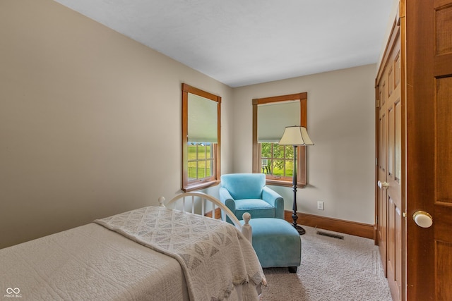 view of carpeted bedroom