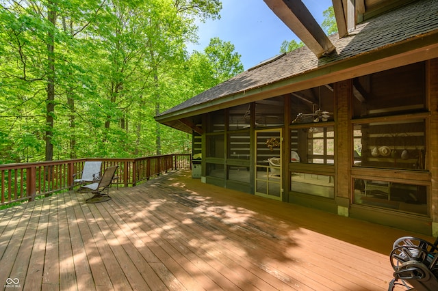 view of wooden terrace