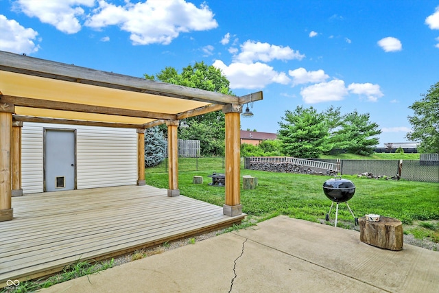 view of patio with a deck