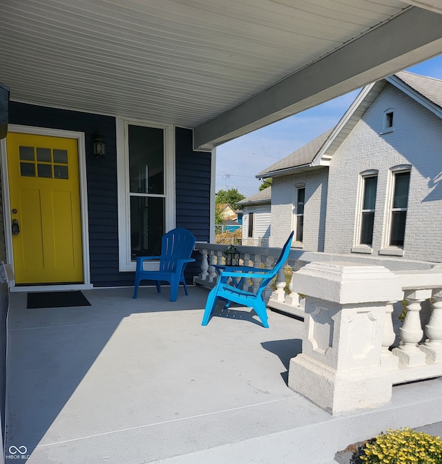 view of patio featuring covered porch