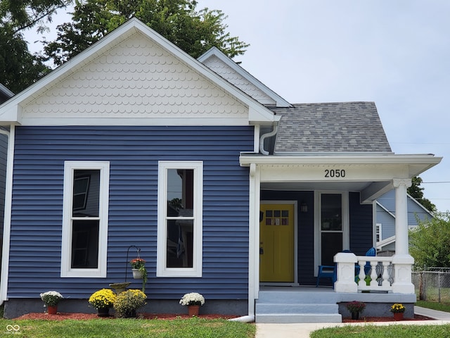 view of front of house with covered porch