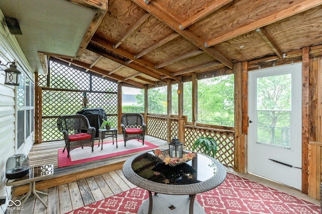 view of sunroom / solarium