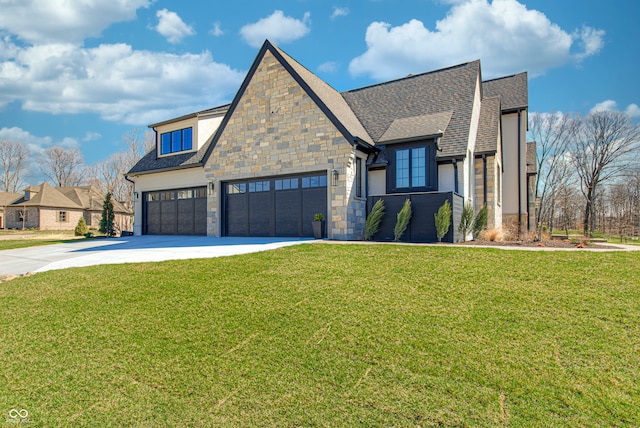 view of front of home with a front yard