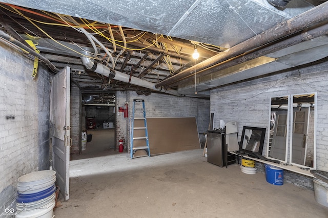 view of basement