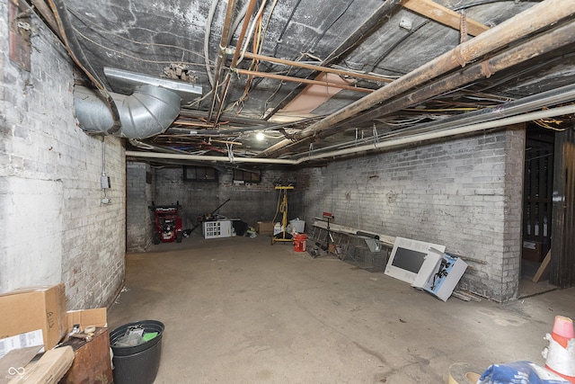 view of basement