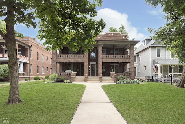 exterior space with a lawn