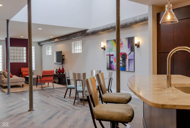 dining room with sink