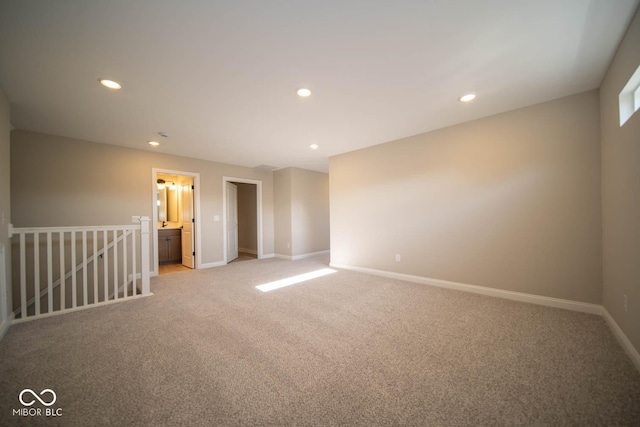 7936 Beaumont Green Pl, Indianapolis, IN 46250 - spare room featuring light colored carpet and recessed lighting