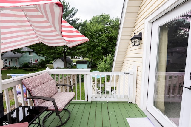 view of wooden deck