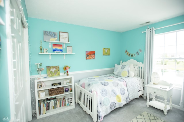 view of carpeted bedroom