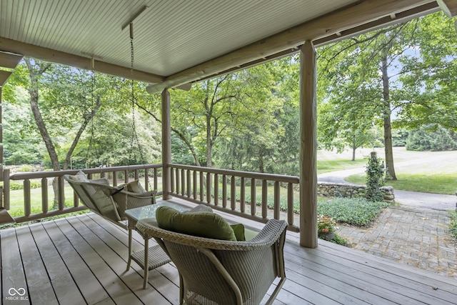 view of wooden deck