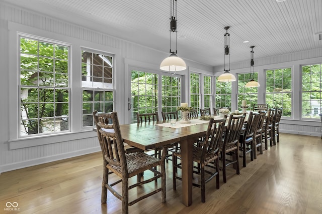 dining room featuring light wood-type flooring