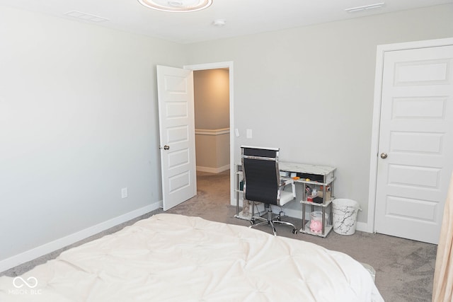 view of carpeted bedroom