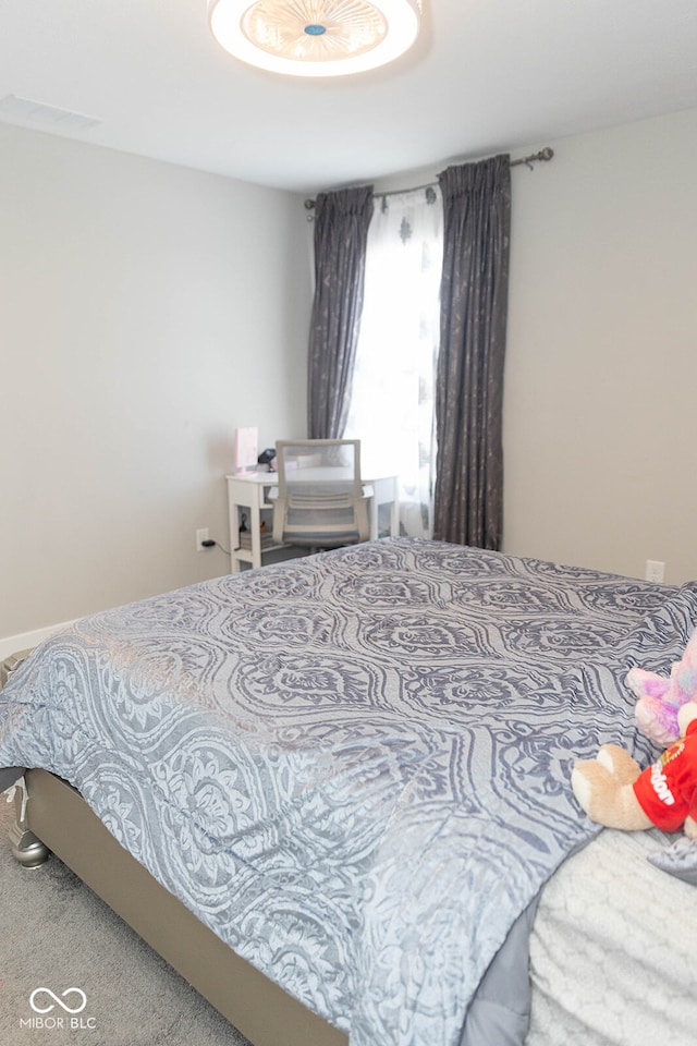 view of carpeted bedroom