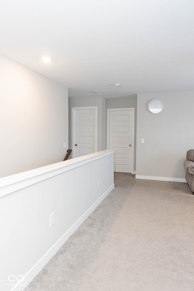 interior space with light colored carpet