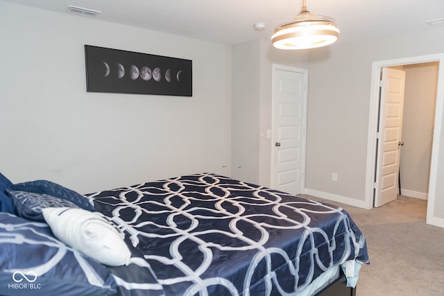 view of carpeted bedroom