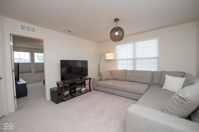 6748 Fallen Leaf Dr, Whitestown, IN 46075 - living area featuring light colored carpet