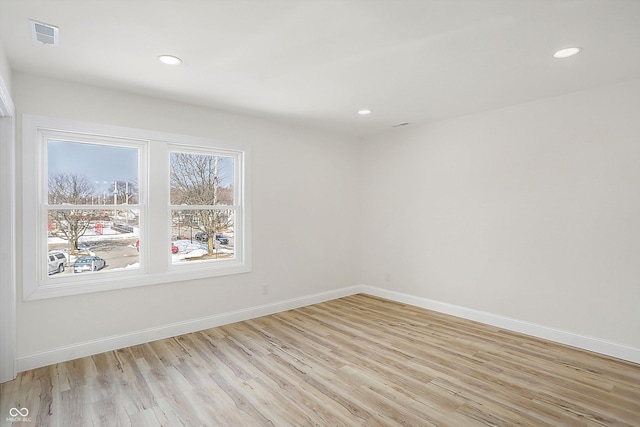 empty room featuring light hardwood / wood-style flooring