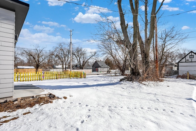 view of snowy yard