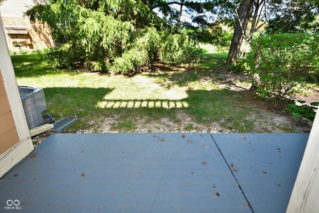 view of yard with a patio area