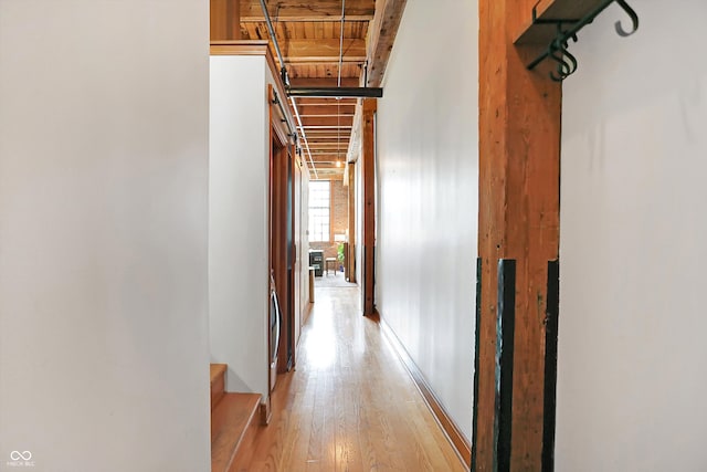 hall featuring wood-type flooring