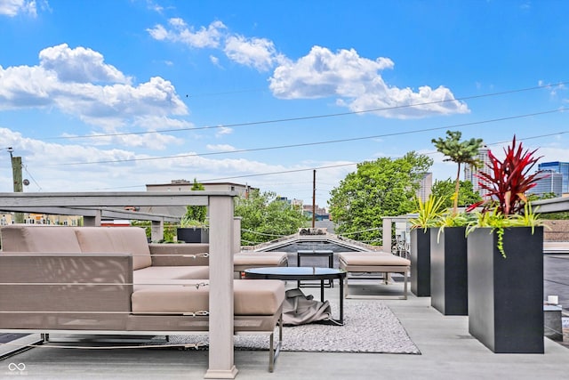 view of patio featuring an outdoor hangout area