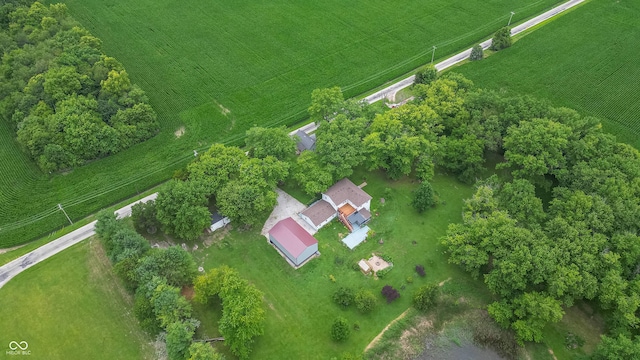 drone / aerial view with a rural view