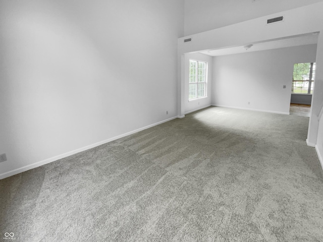 carpeted spare room with a wealth of natural light